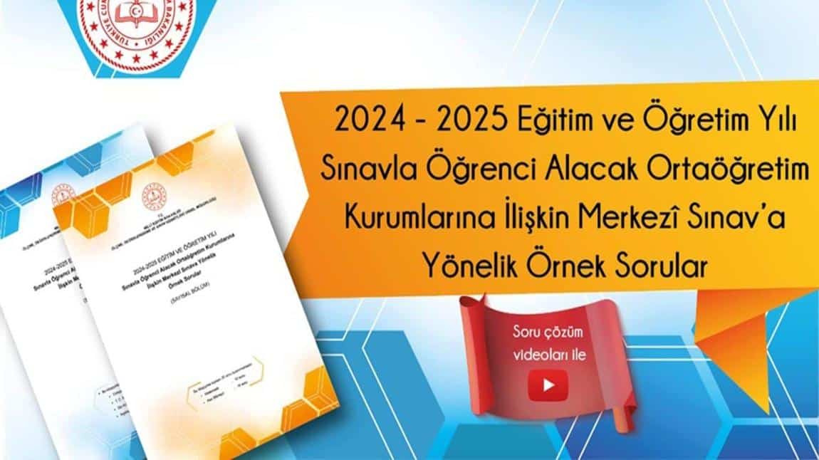 LGS MERKEZÎ SINAVINA YÖNELİK YENİ ÖRNEK SORULARI YAYIMLANDI