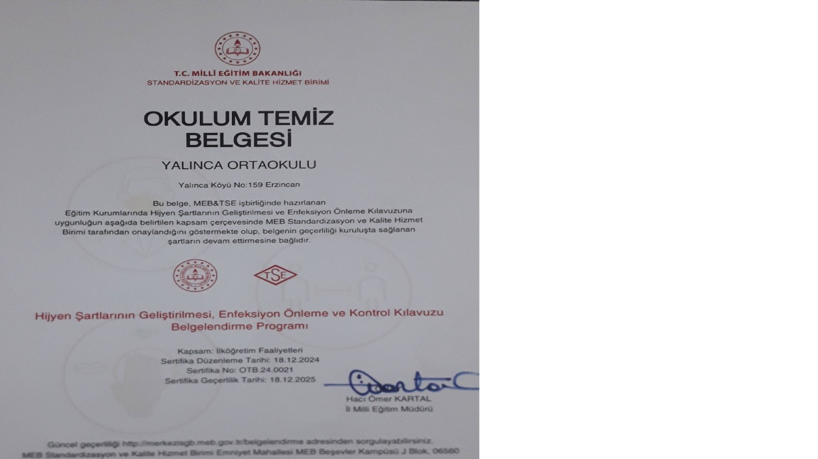 HİJYEN ŞARTLARININ GELİŞTİRİLMESİ ,ENFEKSİYON ÖNLEME VE KONTROL KILAVUZU BELGELENDİRME PROGRAMI